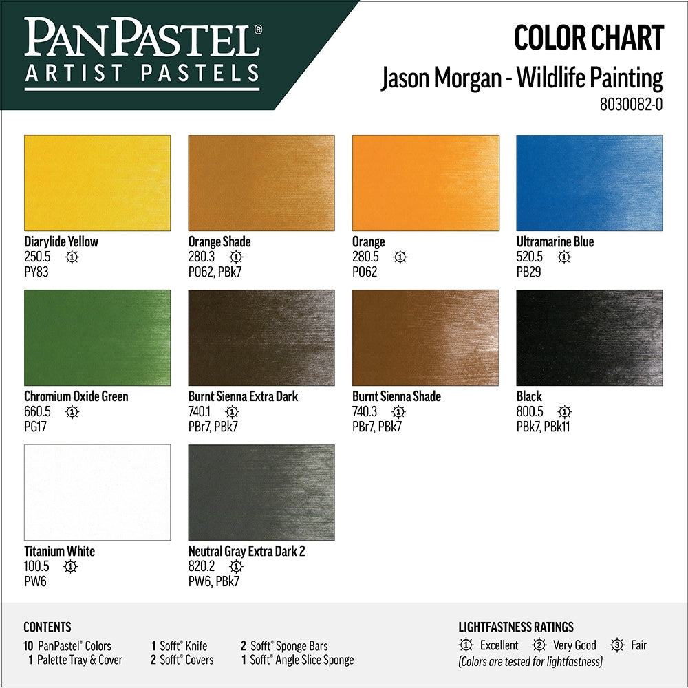 PanPastel 10 Wildlife Painting - Jason Morgan Set