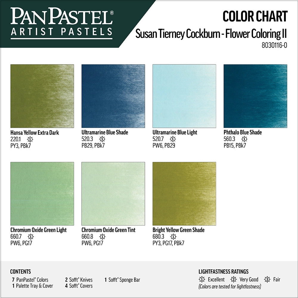 PanPastel 7 Flower Coloring 2 - Susan Tierney Cockburn Set