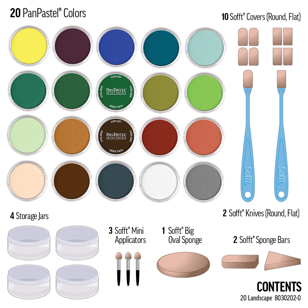 PanPastel 20 Landscape 2 Lid Set