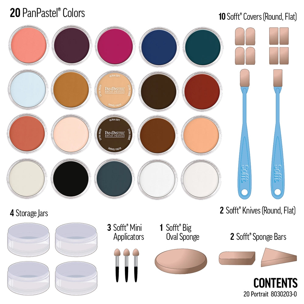 PanPastel 20 Portrait 2 Lid Set