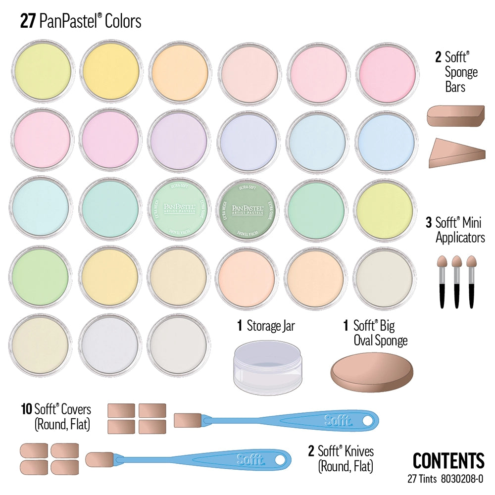 PanPastel 27 Colour 2 Lid Set - Tints