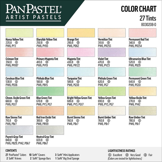 PanPastel 27 Colour 2 Lid Set - Tints