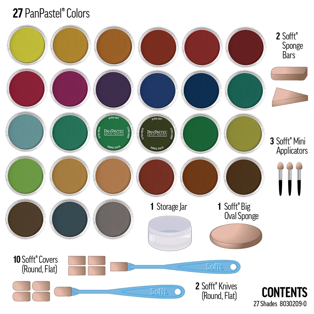 PanPastel 27 Colour 2 Lid Set - Shades