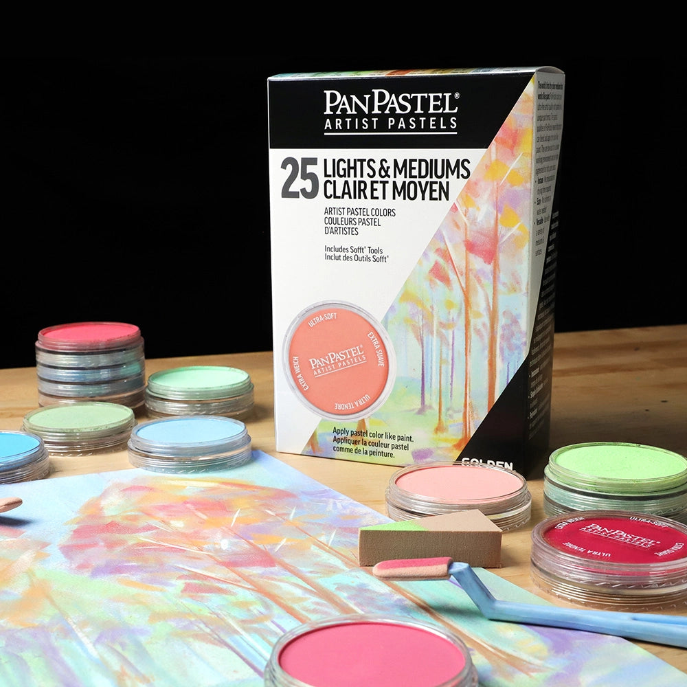 PanPastel 25 Colour 2 Lid Set – Light & Medium Colours