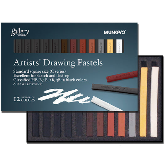 Mungyo Gallery Artists Drawing Pastels 12 Set Earthtone