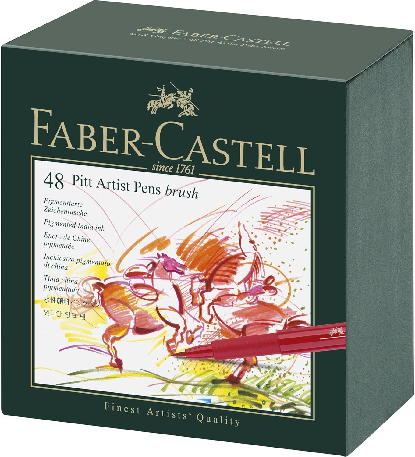 Faber Pitt Artist Brush Pen Box 48 Assorted