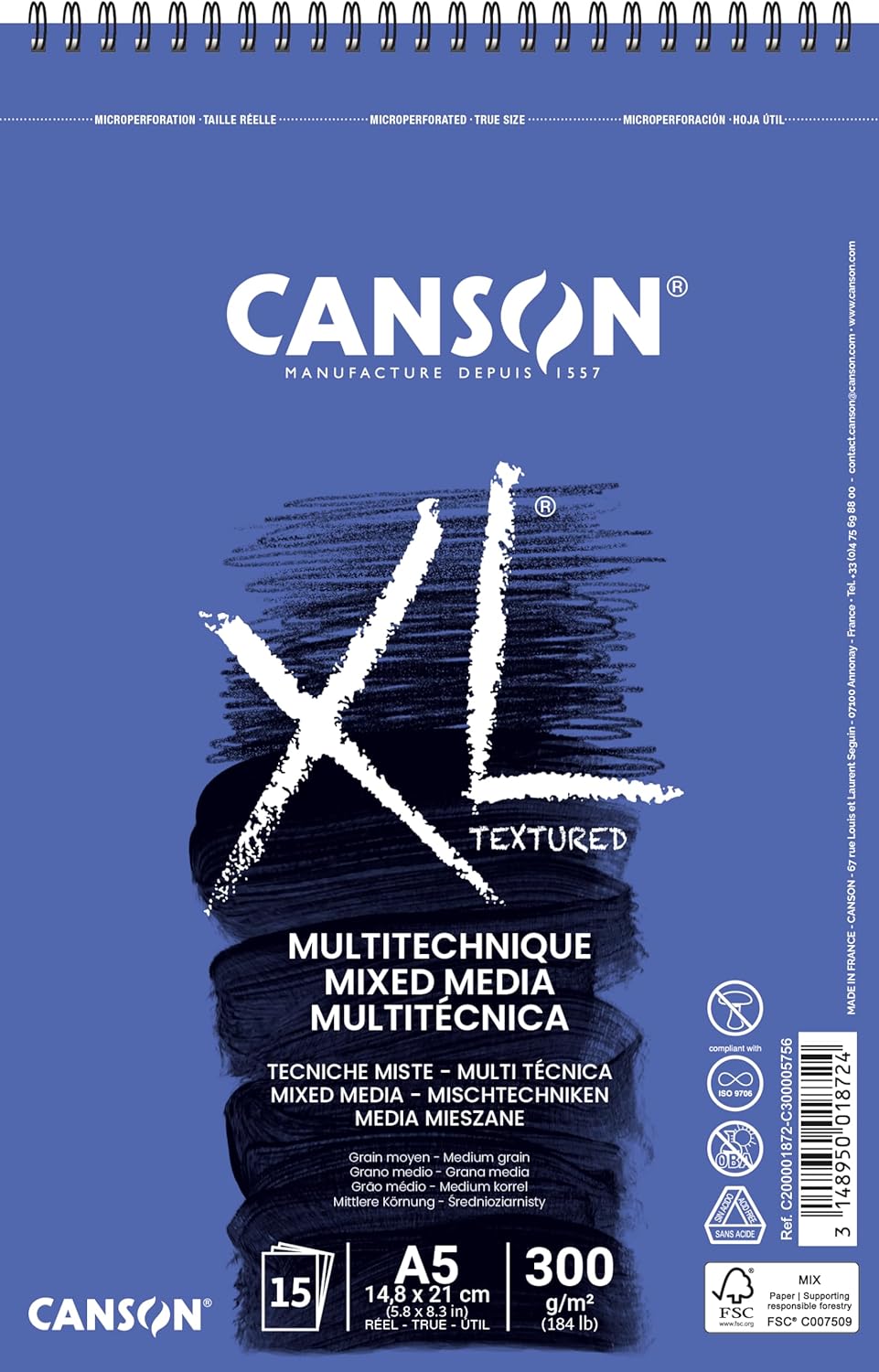 Canson XL Mixed Media Pad A5 300gsm