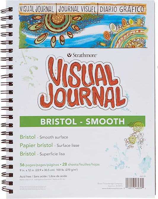 Strathmore Visual Journal Bristol Smooth 270gsm 56 Pages 9 x 12"