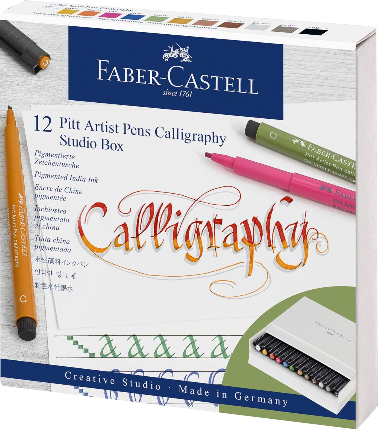 Faber Pitt Calligraphy Studio Box 12pc