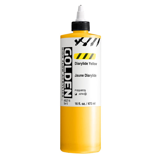 Golden High Flow Acrylic 473ml Diarylide Yellow