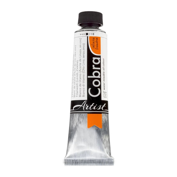 Cobra Water Mixable Oil 40ml 118 Tianium White (Linseed Oil)