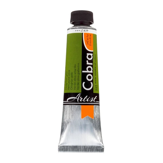 Cobra Water Mixable Oil 40ml 639 Olive Green Yellow