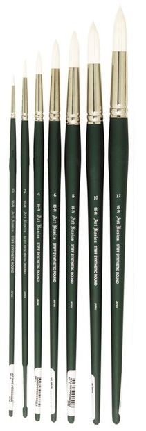 95 Art Basics Stiff Synthetic Round Size 0