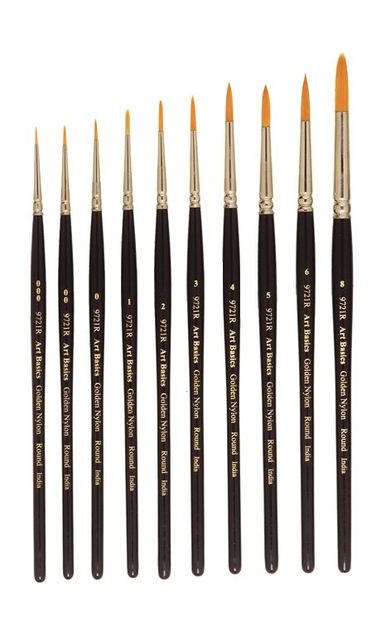 9721R Art Basics Golden Taklon Round Size 6