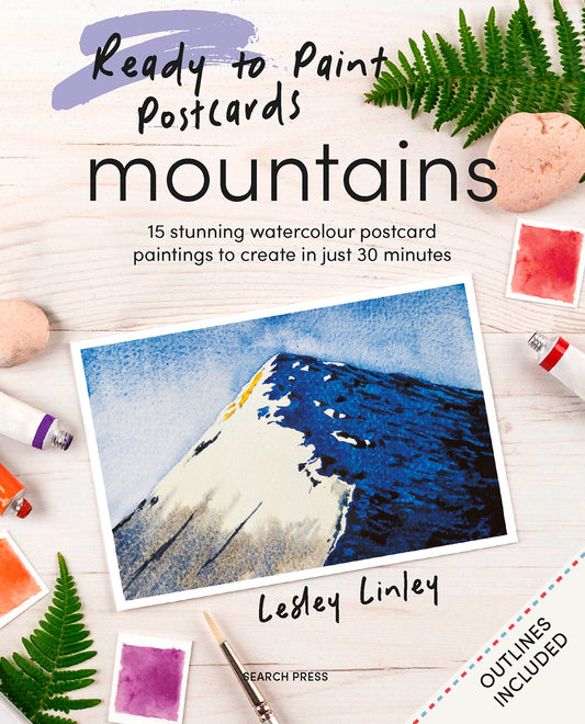 Ready to Paint Postcards: Mountains Book By Lesley Linley