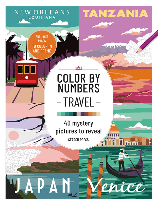 Colouring In: Color by Numbers: Book 'Travel'