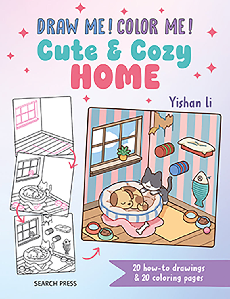 Colouring In: Cute & Cozy Book - 'Home'
