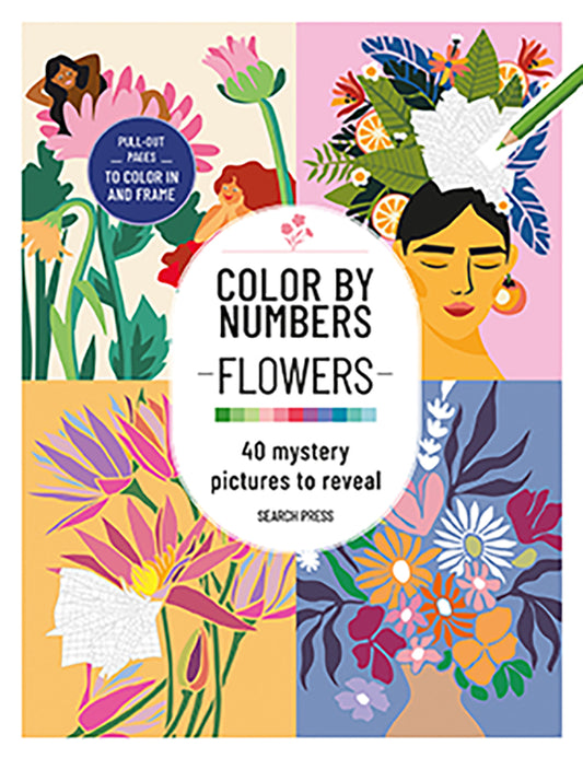 Colouring In: Color by Numbers: Book 'Flowers'