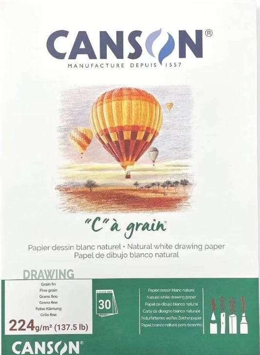 Canson Drawing 224gsm Pad 30 Sheet A2