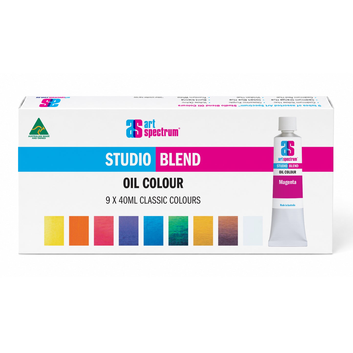 Art Spectrum Studio Blend Oil Colour 9 x 40ml Classic Colours