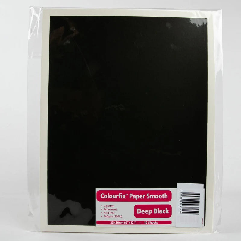 Art Spectrum Colourfix Smooth 50 x 70cm Pkt 5 Deep Black