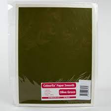 Art Spectrum Colourfix Smooth 50 x 70cm Pkt 5 Olive Green