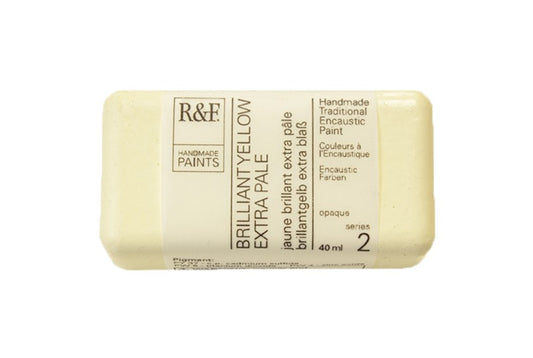 R&F Encaustic Wax Paint 40ml Brilliant Yellow Extra Pale