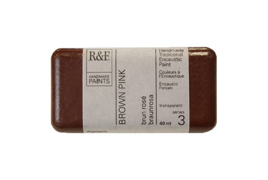 R&F Encaustic Wax Paint 40ml Brown Pink