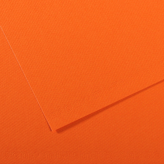 Mi Teintes 160gsm Pastel Paper 50 x 65cm Pkt 10 Orange 453