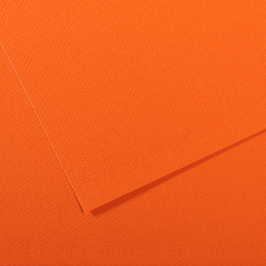 Mi Teintes 160gsm Pastel Paper 50 x 65cm Pkt 10 Orange 453