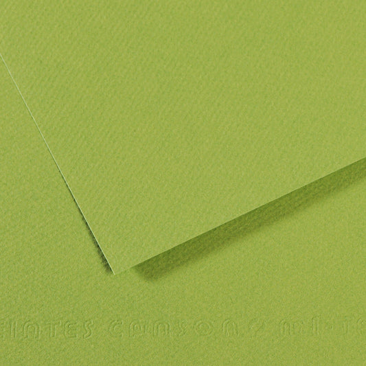 Mi Teintes 160gsm Pastel Paper 50 x 65cm Pkt 10 Apple Green 475