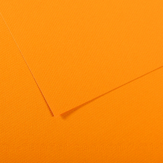 Mi Teintes 160gsm Pastel Paper 50 x 65cm Pkt 10 Cadmium Yellow Deep 553