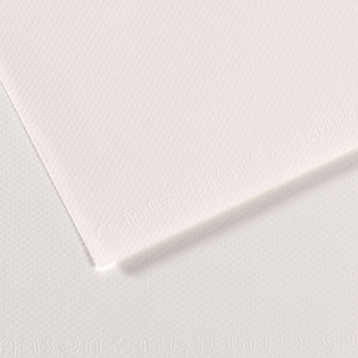 Mi Teintes 160gsm Pastel Paper 50 x 65cm Pkt 10 Cloudy White 180