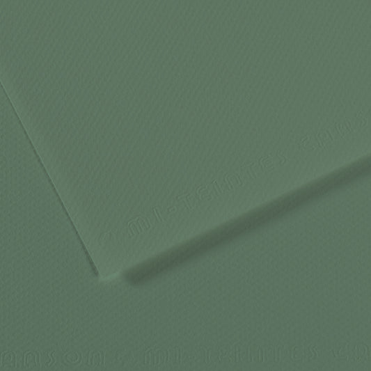 Mi Teintes 160gsm Pastel Paper 50 x 65cm Pkt 10 Sage Green 190