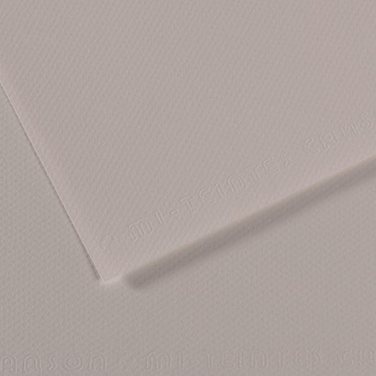 Mi Teintes 160gsm Pastel Paper 50 x 65cm Pkt 10 Moon Grey 186