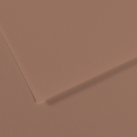 Mi Teintes 160gsm Pastel Paper 50 x 65cm Pkt 10 Chesnut Brown 188