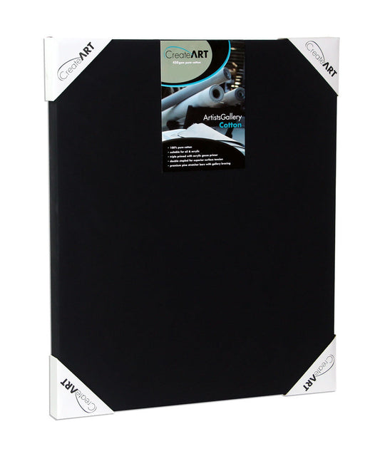 CreateArt Artists Gallery Black Cotton 30 x 40" (76.3cm x 101.6cm)