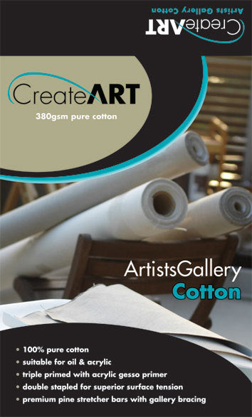 CreateArt Artists Gallery Black Cotton 30 x 40" (76.3cm x 101.6cm)