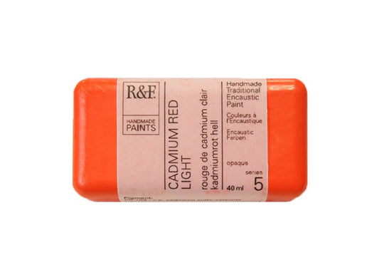 R&F Encaustic Wax Paint 40ml Cadmium Red Light