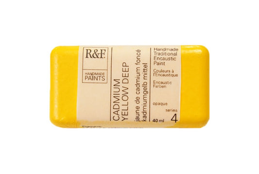 R&F Encaustic Wax Paint 40ml Cadmium Yellow Deep