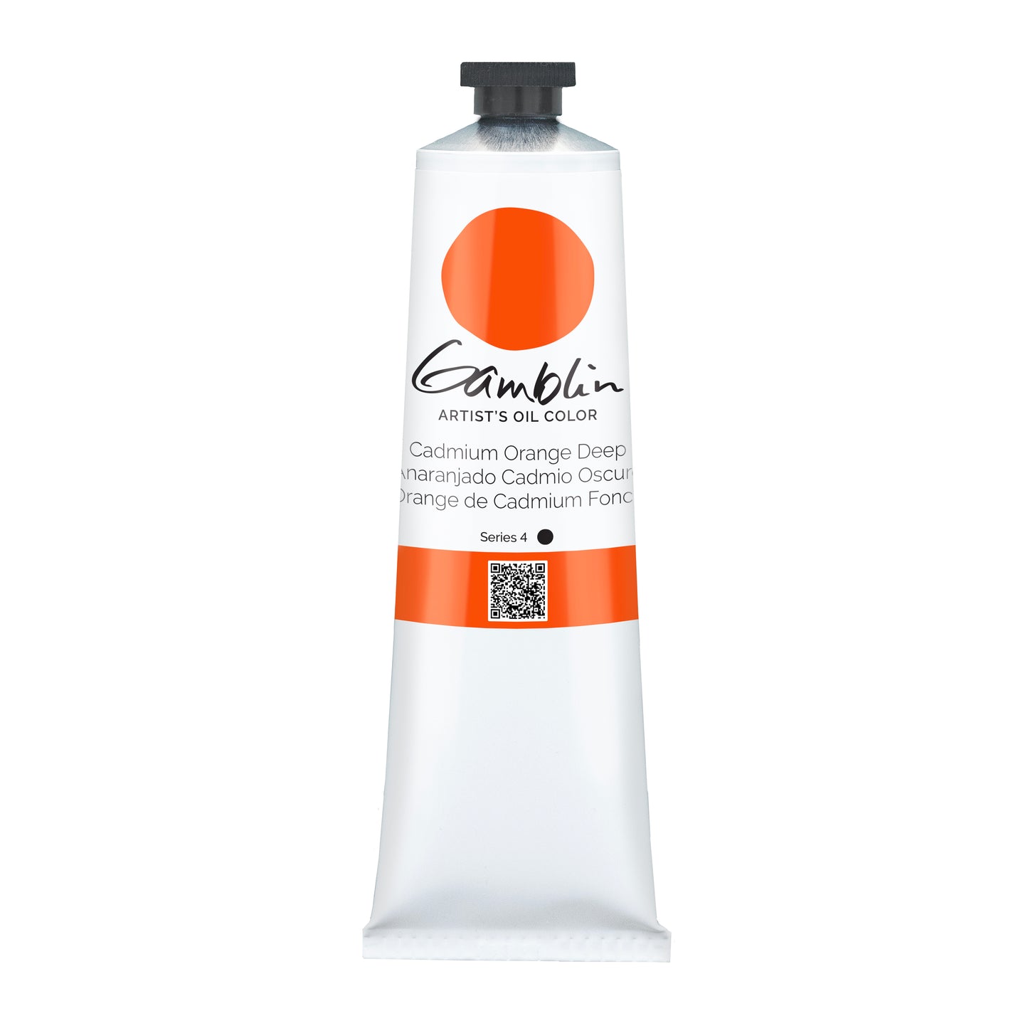 Gamblin Artist Oil Mineral 150ml Series 4 Cadmium Orange Deep