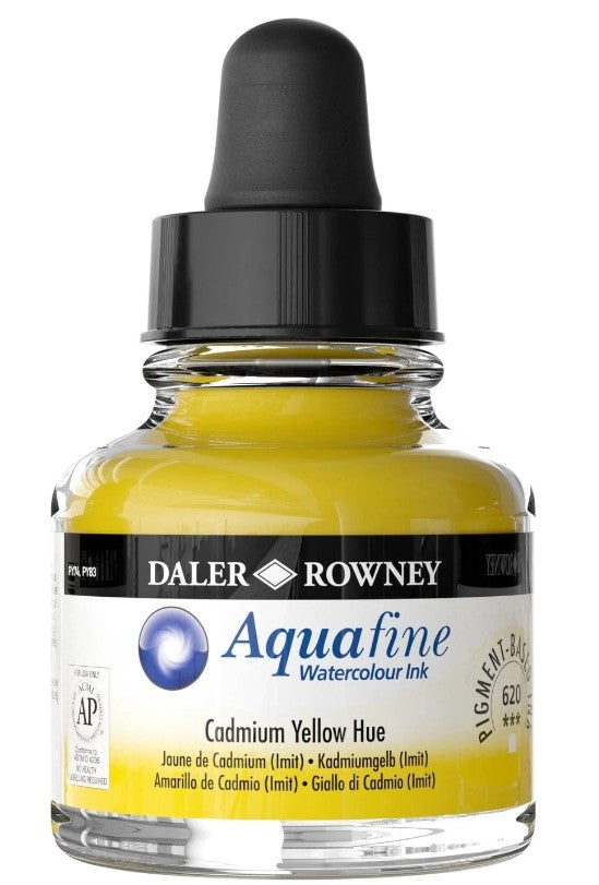 Daler Aquafine Ink 29.5ml 620 Cadmium Yellow Hue