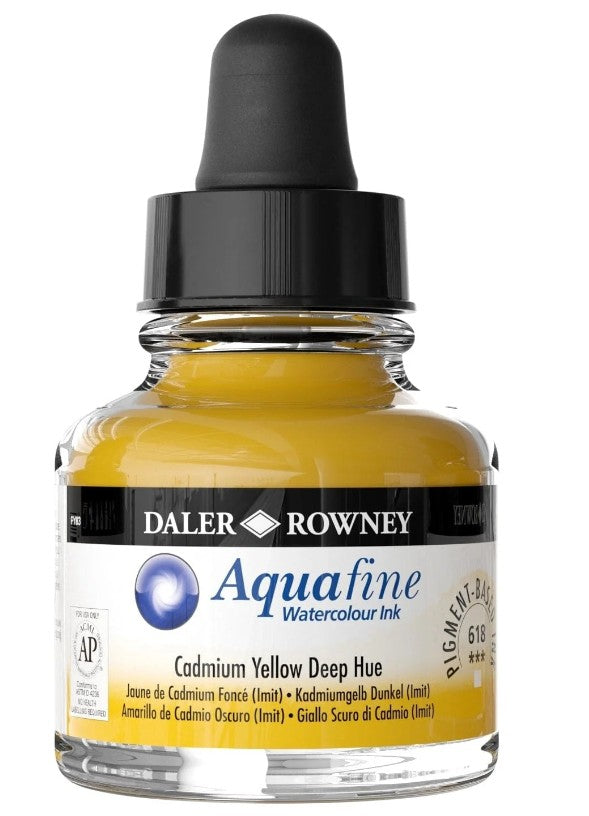 Daler Aquafine Ink 29.5ml 618 Cadmium Yellow Deep Hue