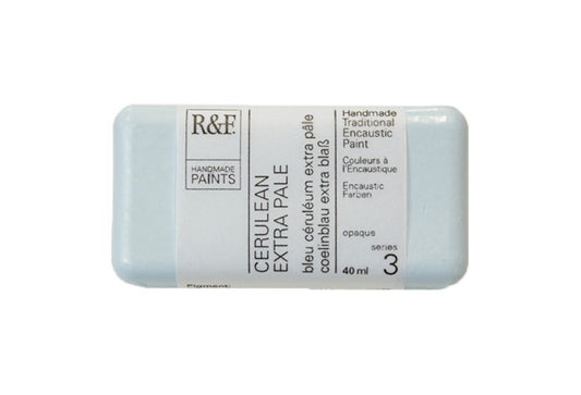 R&F Encaustic Wax Paint 40ml Cerulean Extra Pale