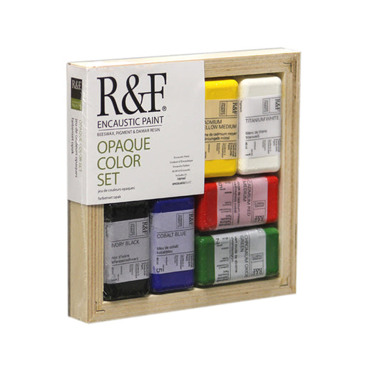R&F Encaustic Opaque Colour Set 6 x 40ml & Encausticbord