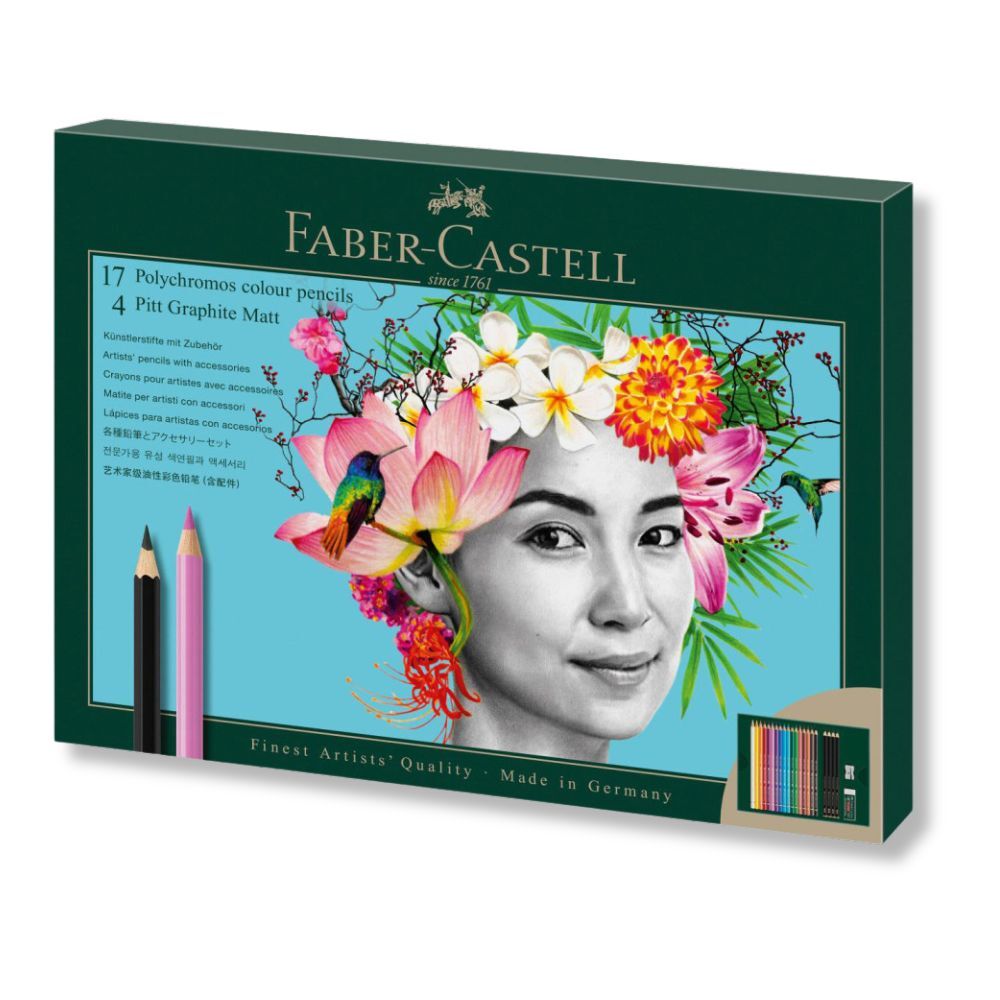 Faber Castell Polychromos & Pitt Graphite Matt Gift Set - 23pc