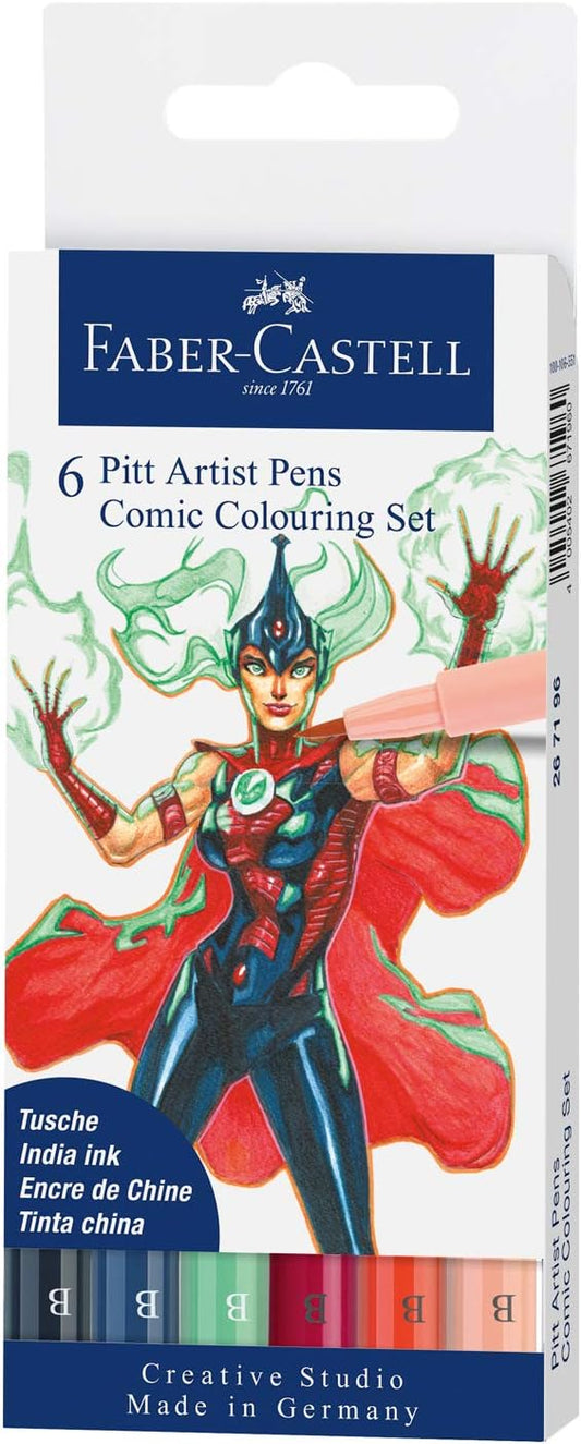 Faber Pitt Artist Brush Comic Assorted 6 Set
