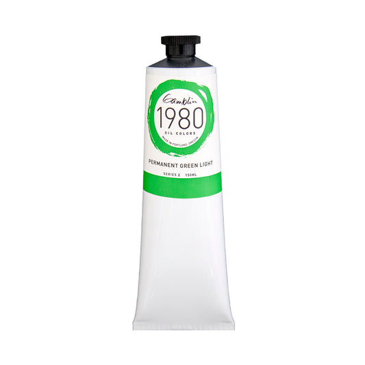 Gamblin 1980 Oil Colour 150ml Permanent Green Light