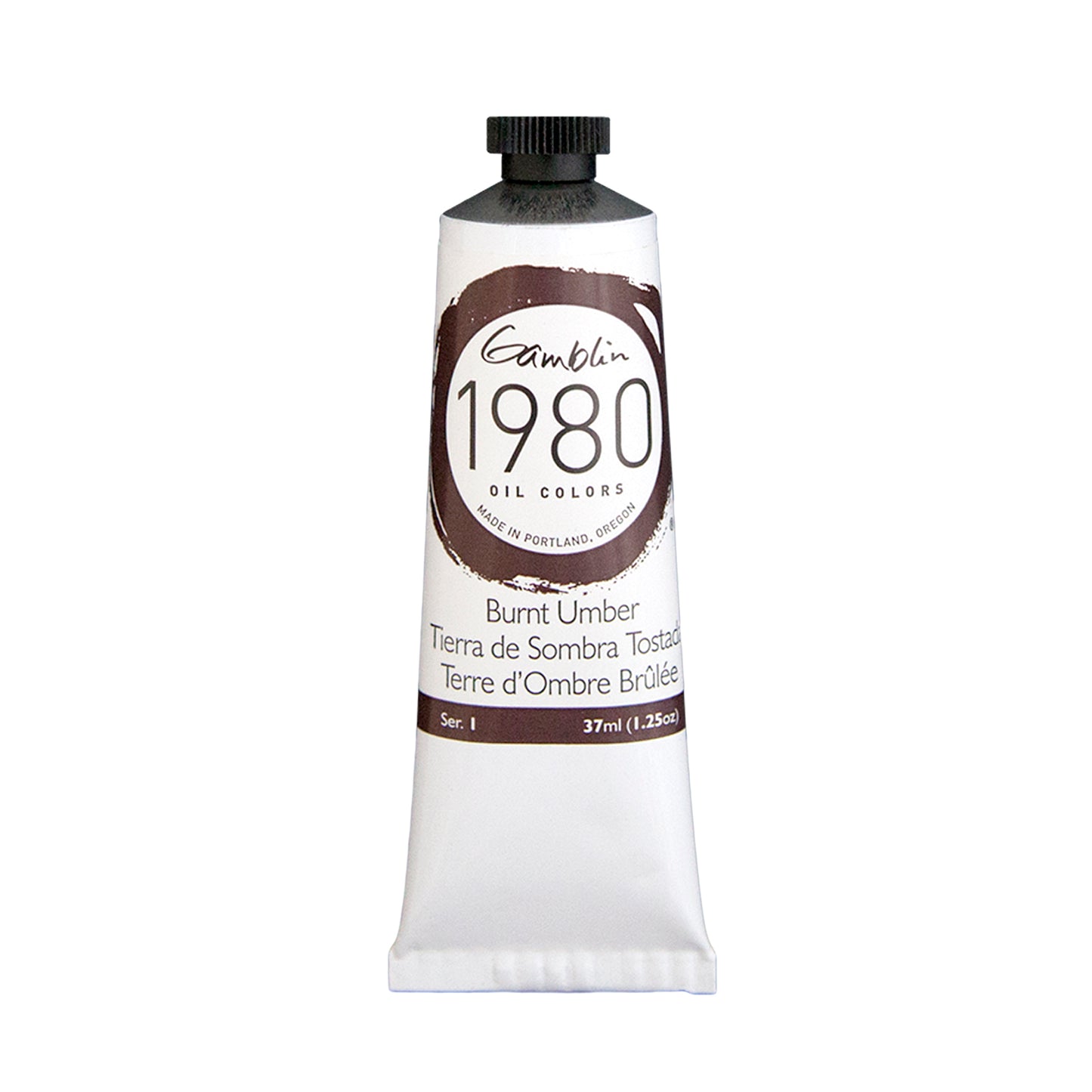 Gamblin 1980 Oil Colour 37ml Series 1 Burnt Umber