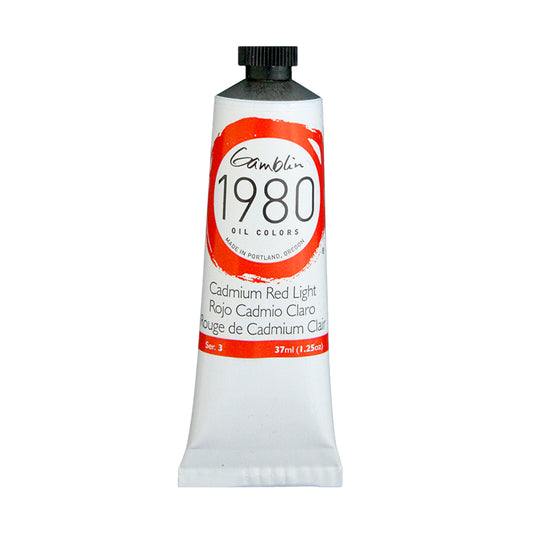 Gamblin 1980 Oil Colour 37ml Series 3 Cadmium Red Light